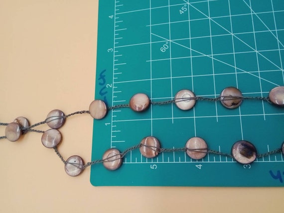 BOHO Chic brownish gold colored shell button bead… - image 5