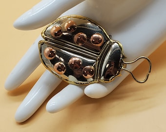 ヴィンテージXLミックスメタルてんとう虫ブローチペンダント - Etsy 日本