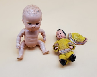 Vintage Miniature hard plastic celluloid doll, select styles