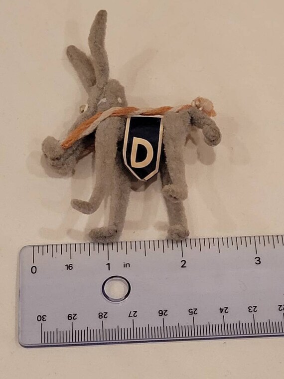 Vintage Democrat Donkey pipe cleaner brooch pin - image 5