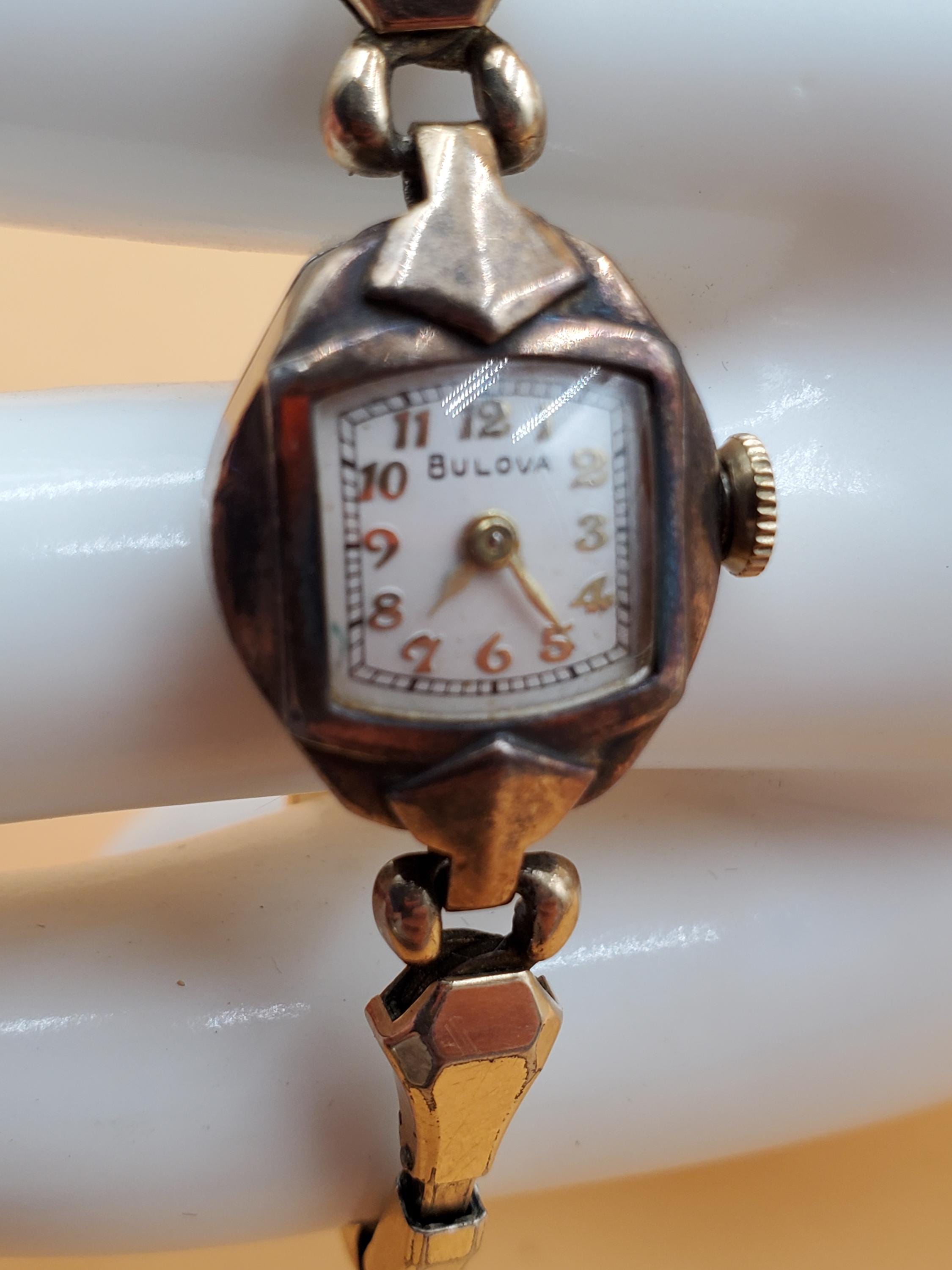Sale 10k G.P BULOVA Women\'s Vintage Wind Up Wrist Watch Working 1960s Vintage Bulova Wind-up Watch With Stretch Band - Etsy main image 4