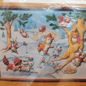 Vintage The Creative Circle Winter Wonderland 2145 Embroidery kit