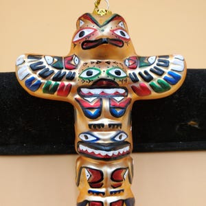 vintage Alaska glass Totem ornament
