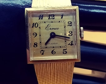 Vintage Ermex 17 jewel Windup gold tone watch