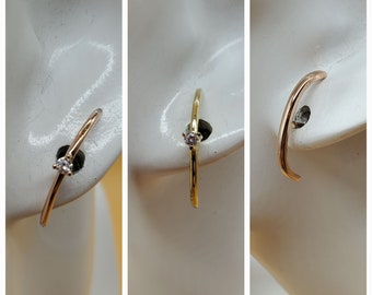 vintage gold-plated sterling modernist simple earrings, select styles