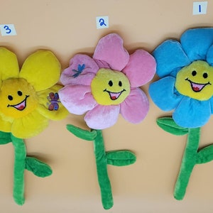 Vintage Russ 12" plush top flower with bendable stems, select styles