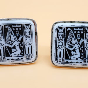 Vintage Egyptian Hieroglyphics cufflinks