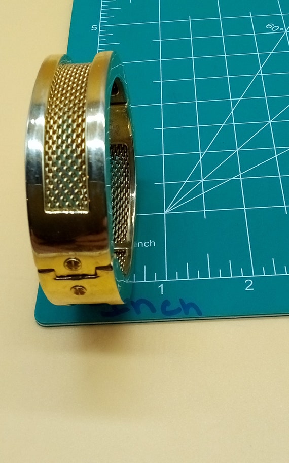 Buy Vintage Ralph Lauren Heavy Gold Tone Hinged Bangle Bracelet