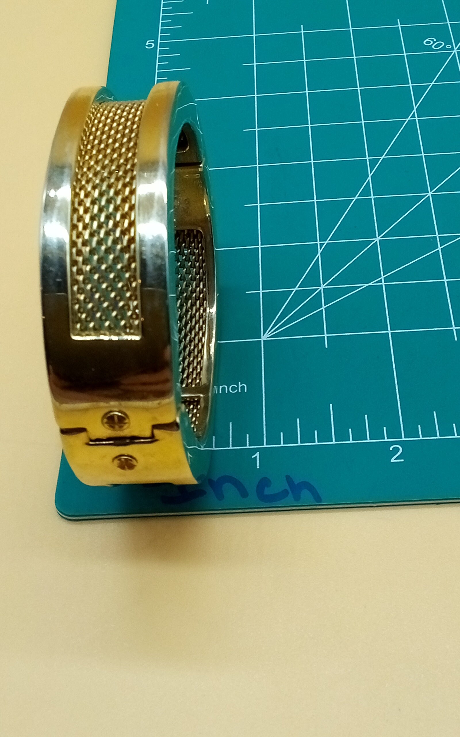 Buy Vintage Ralph Lauren Heavy Gold Tone Hinged Bangle Bracelet