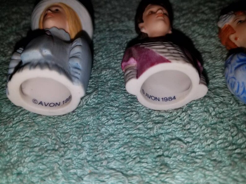 Vintage AVON Fashion Thimbles of Victorian women