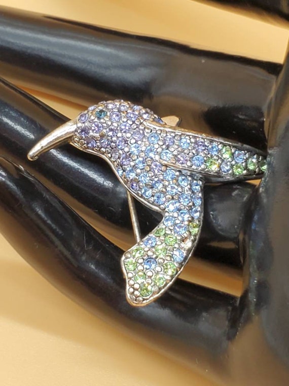Ct signed rhinestone hummingbird - Gem
