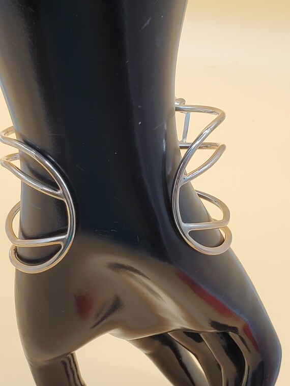 statement clear stone cuff bracelet - image 6