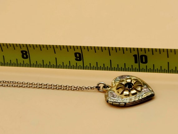 Vintage gold filled heart locket necklace - image 6