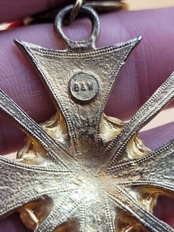 Vintage B&W Butler and Wilson enamel medallion ri… - image 7