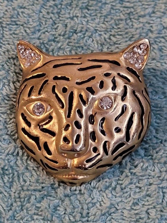 Vintage Eisenberg Ice Tiger brooch, Eisenberg Ice