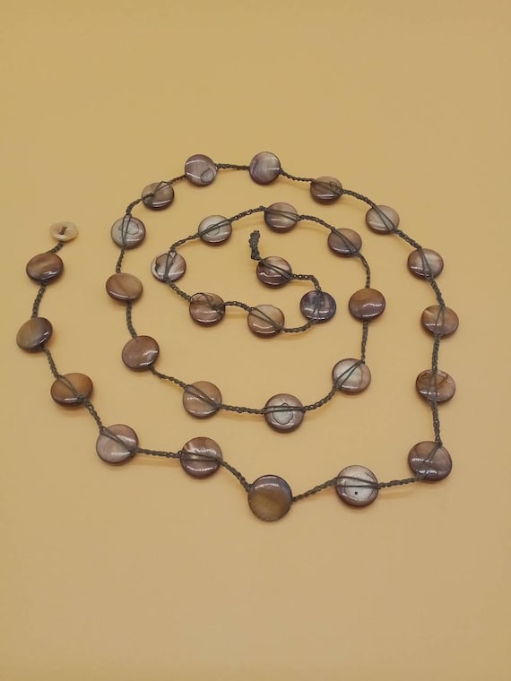 BOHO Chic brownish gold colored shell button bead… - image 10