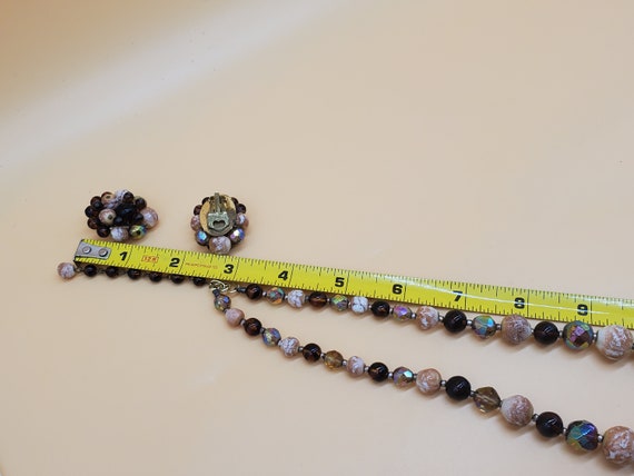 vintage made in West Germany brown and AB beaded … - image 7