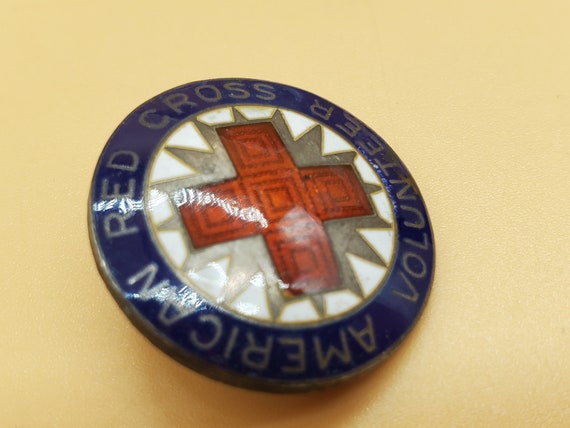 vintage gillouche enamel American Red Cross Volun… - image 3