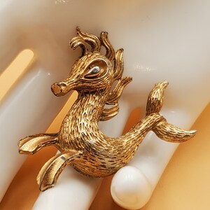 タツノオトシゴのブローチ ヴィンテージ 職人が作ったピン