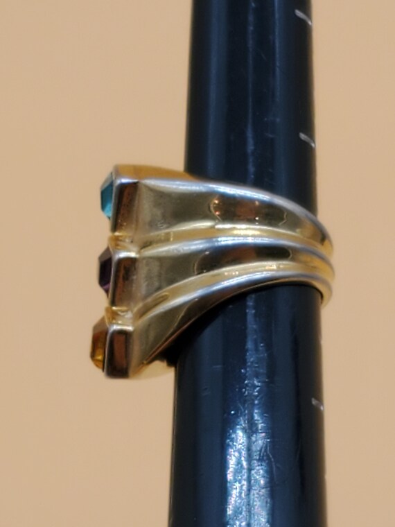 Vintage 18KHGE statement ring - image 6