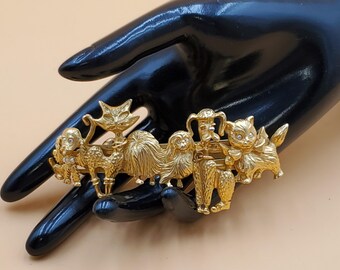 Genuine Kirk’s Folly Barette Kirks Folly Gold Tone Angel Cherub Ornate Rhinestone  main image 2