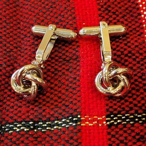 Vintage WEH Walter E Hayward sterling silver Knott cufflinks
