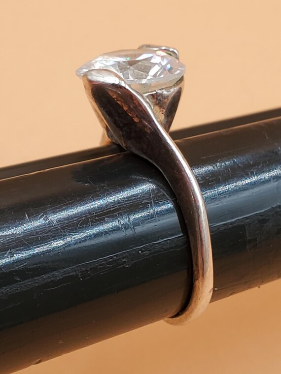 Vintage large CZ statement ring - image 4