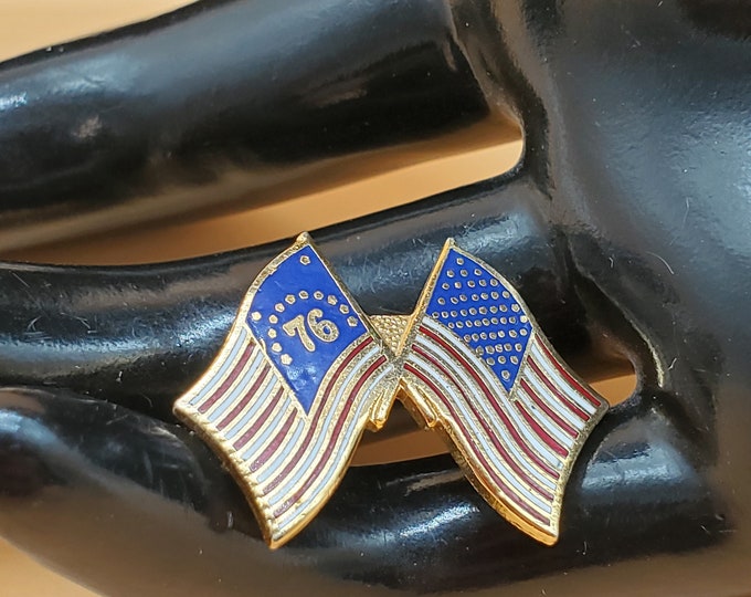 USA 76 and Modern Flag Pin - Etsy