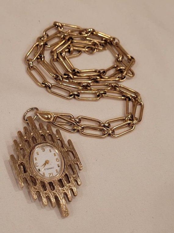 Vintage Caravelle Japan Wind up Watch Pendant Necklace Etsy