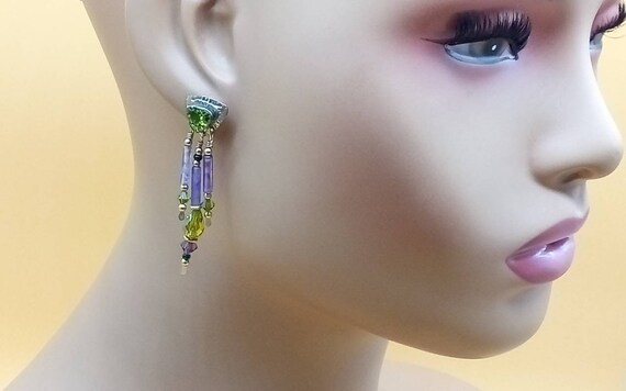 Vintage Southwestern style 14k Peridot and Amethy… - image 5