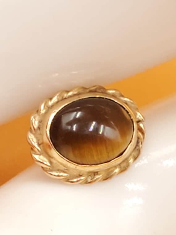 tiger eye tie tack