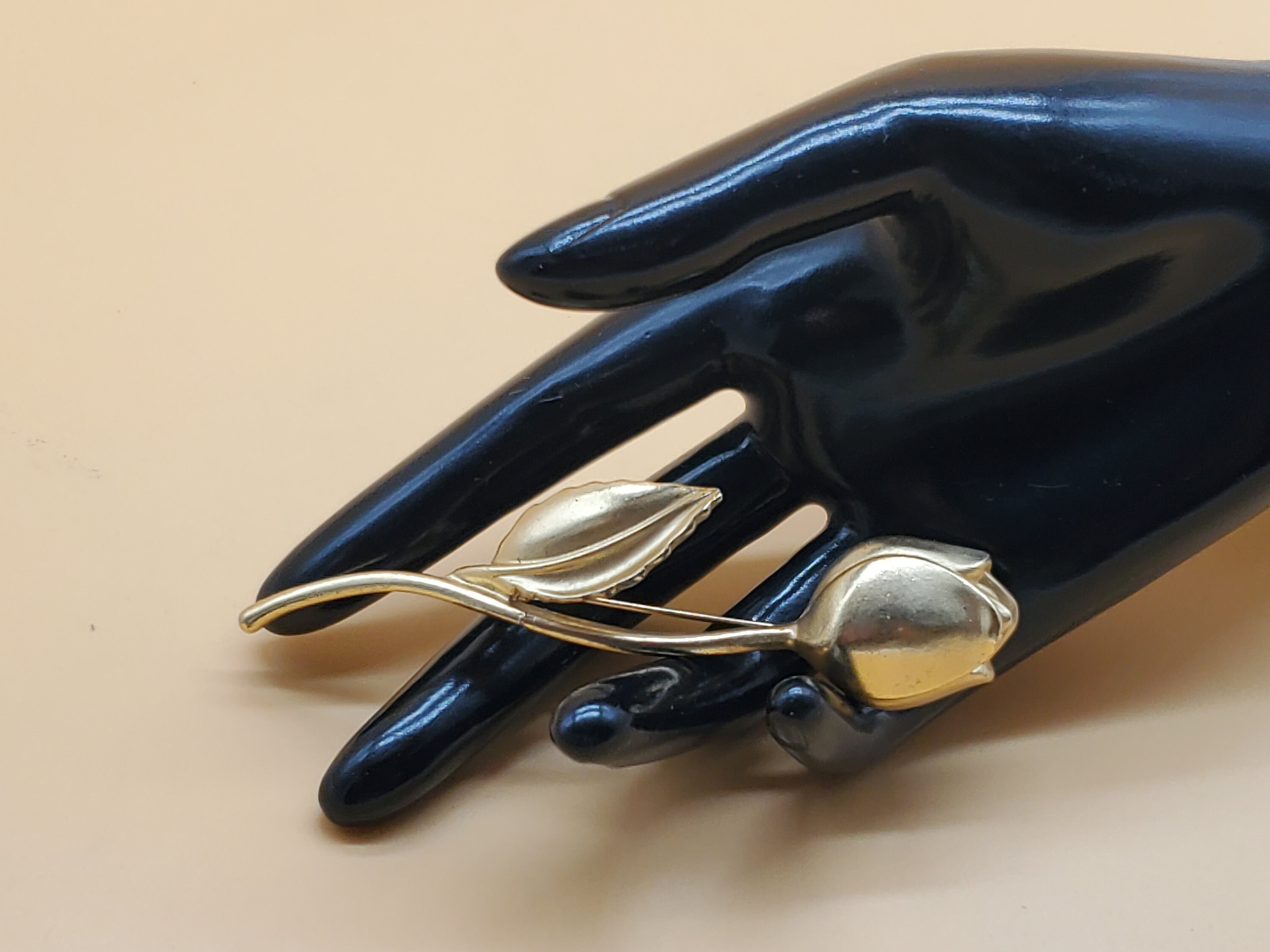 Vintage Givenchy Matte Gold Tone Stemmed Tulip Brooch - Etsy