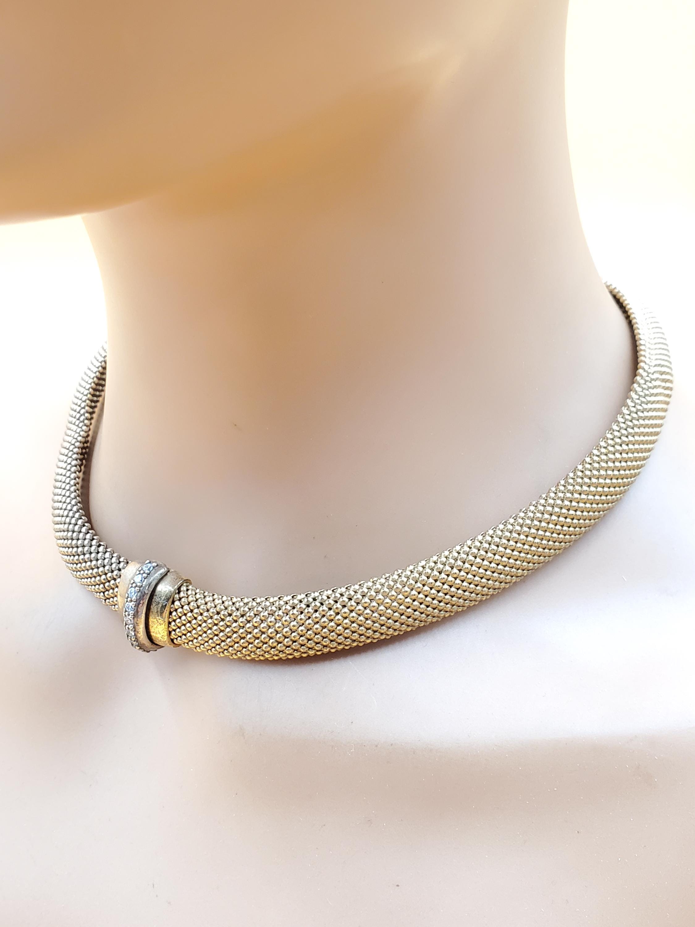 ネックレス・ペンダント Inspired Gold Silver Mesh Necklace CelesteNecklace-TwoTone-1.jpg?