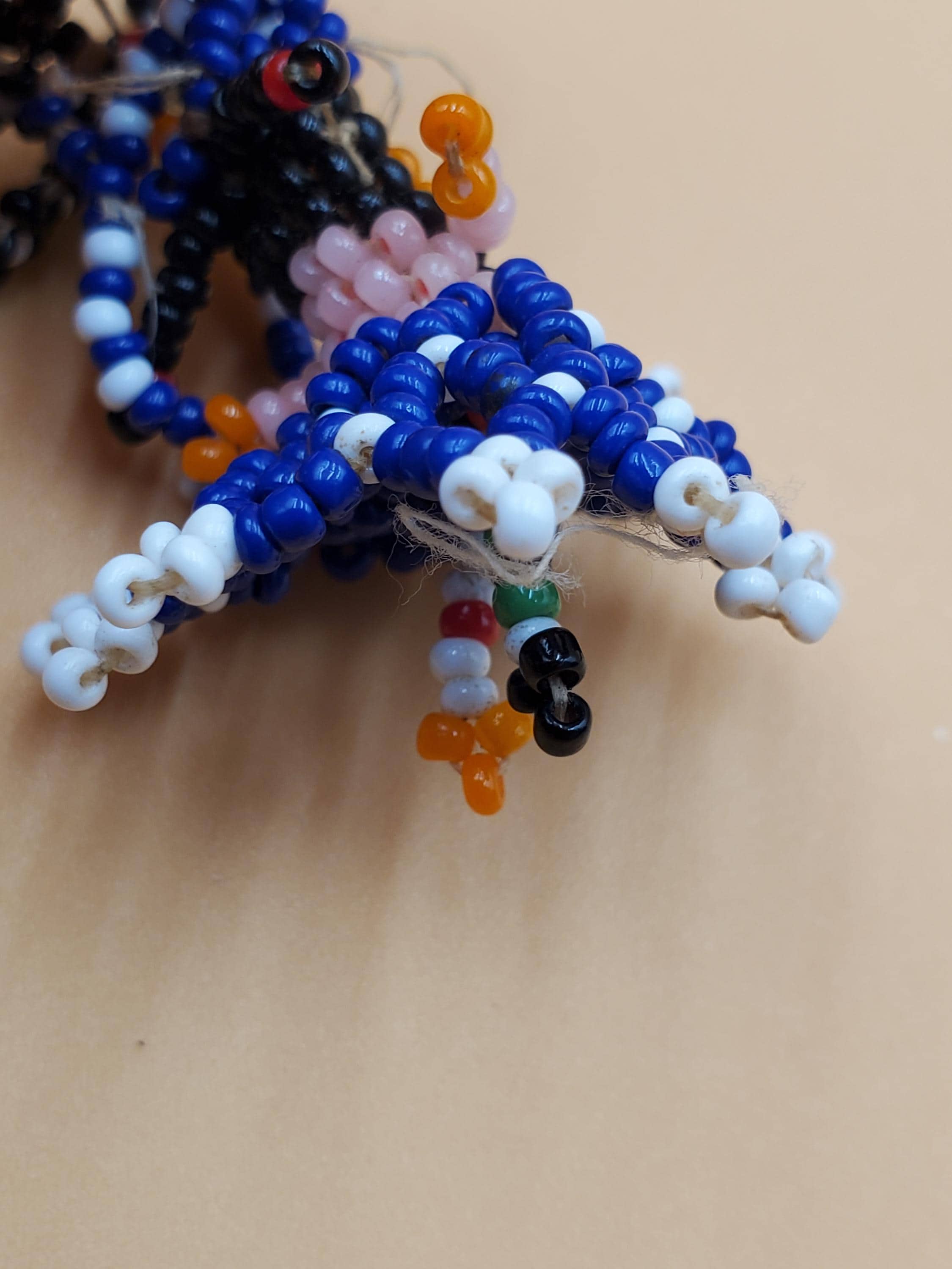 Vintage Native American Beaded Indian Woman Pendant Souvenir