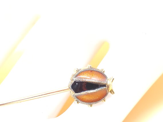 vintage enamel ladybug stick pin - image 3