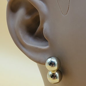 Vintage Hobe gold tone ball clip on earrings