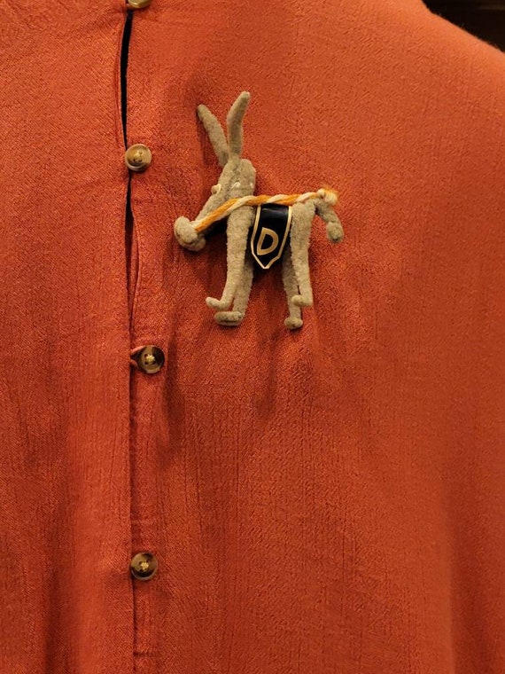 Vintage Democrat Donkey pipe cleaner brooch pin - image 9