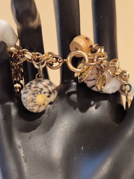 Vintage Accessocraft NYC beach themed charm bracelet Gem