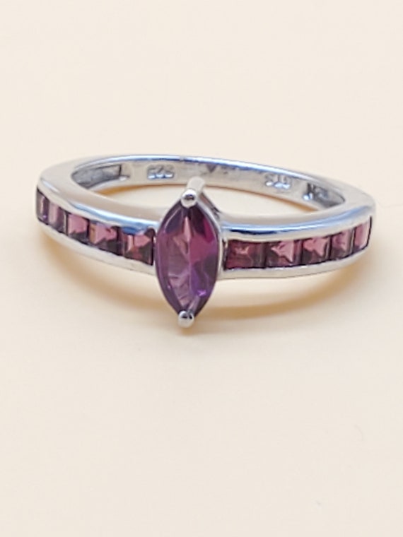Sterling purple stone ring