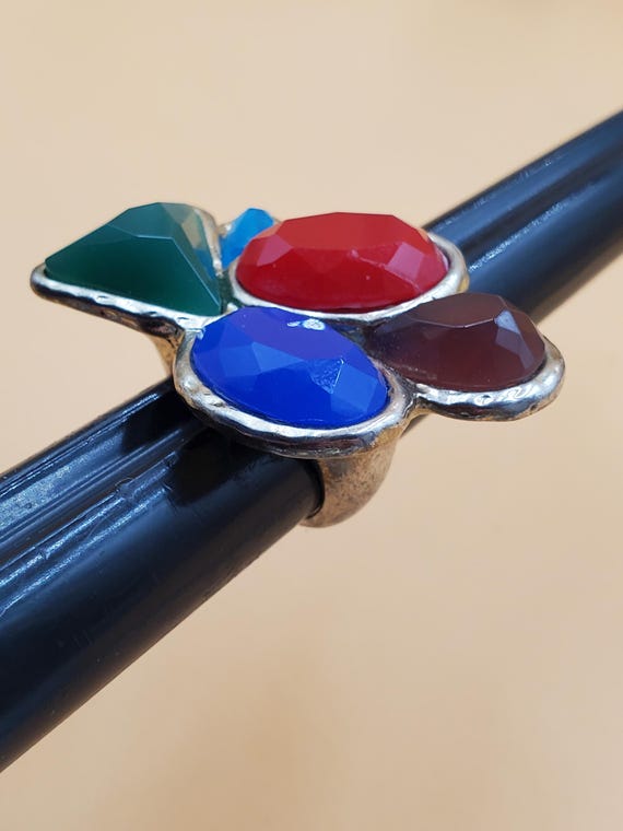 large colorful stone statement ring - image 3