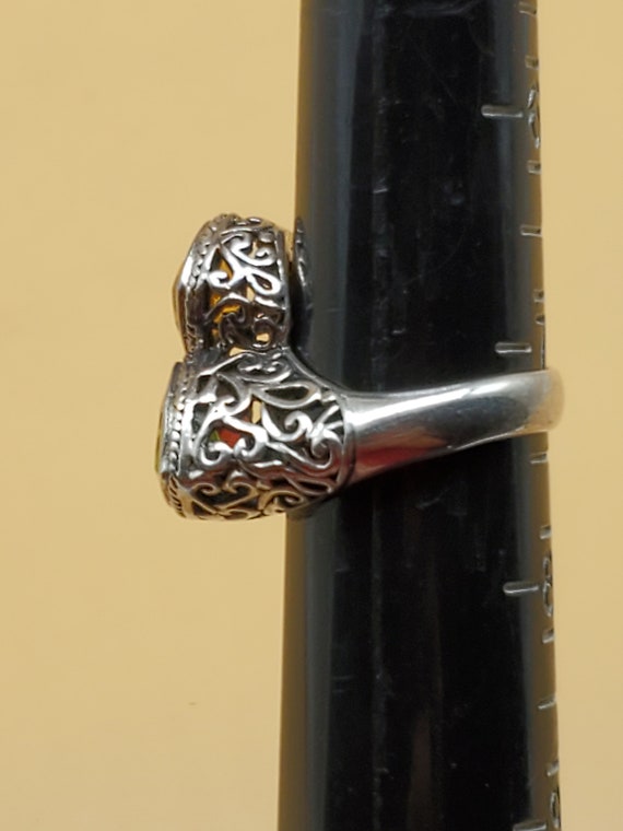 Vintage Artesian sterling silver Multi colored ge… - image 3