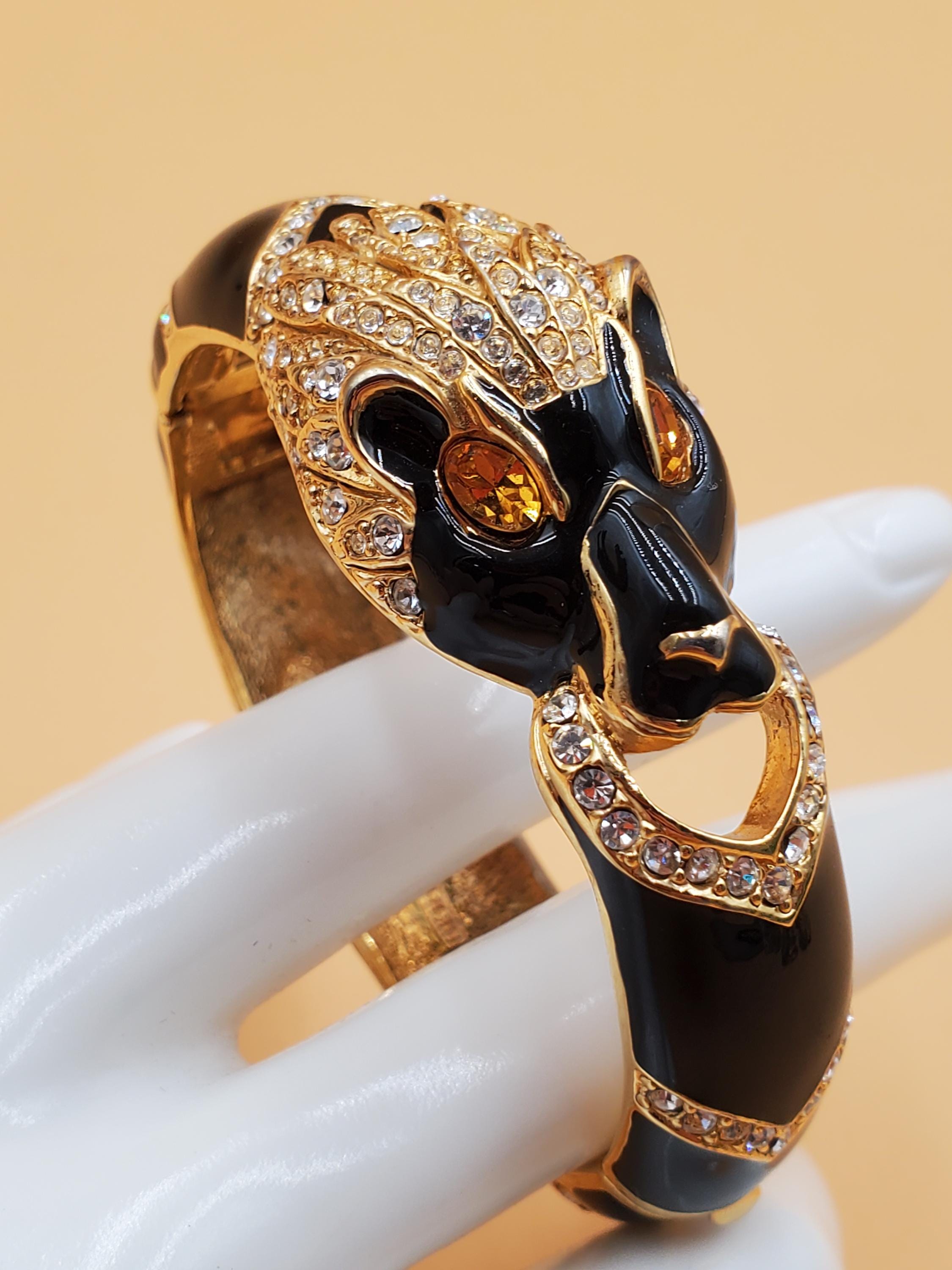 Ciner Panther Bracelet - Etsy