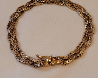 Vintage Krementz gold woven bracelet