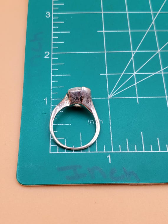 Vintage large CZ statement ring - image 10