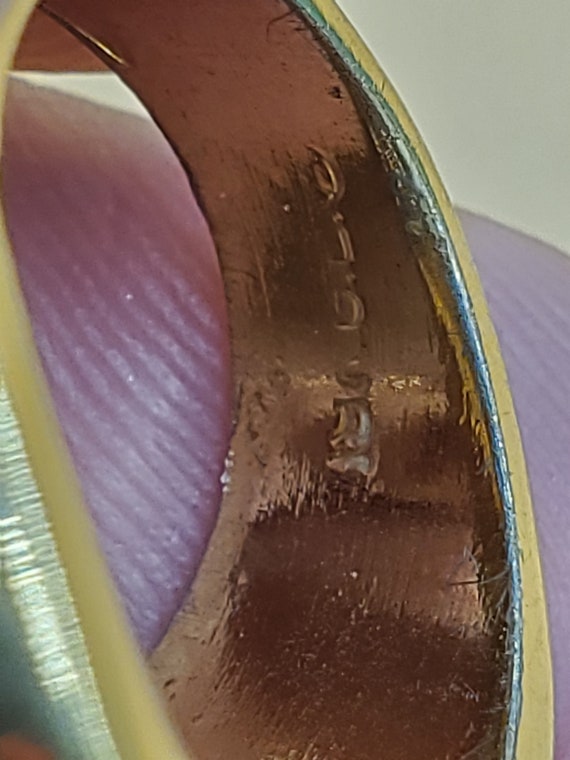 Vintage 18KHGE statement ring - image 8