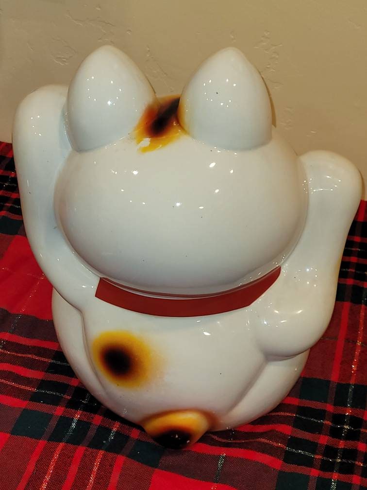 招き猫 キリンビール　昭和　レトロ ヴィンテージ XXL セラミック磁器招き猫猫の広告キリン一番