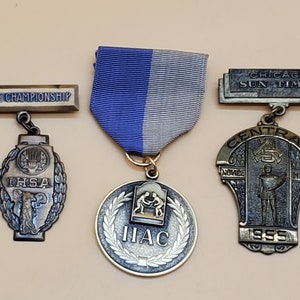Vintage award medal, lot of 3