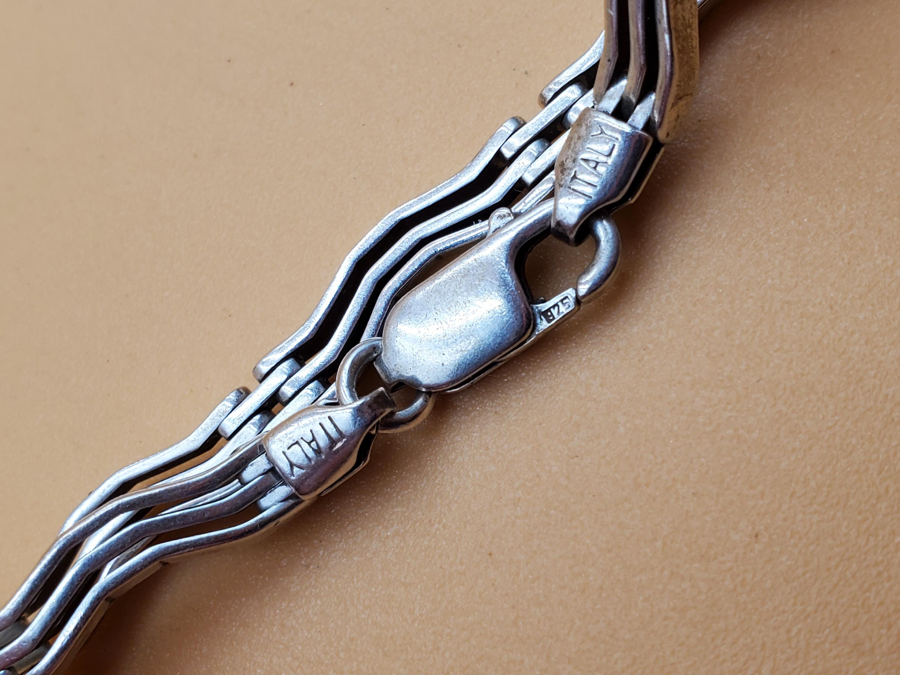 アクセサリー Vintage Italy Sterling Wave Bracelet Vintage Italy Sterling Wave Bracelet