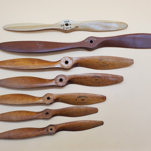 Vintage wooden RC Airplane propeller, select styles