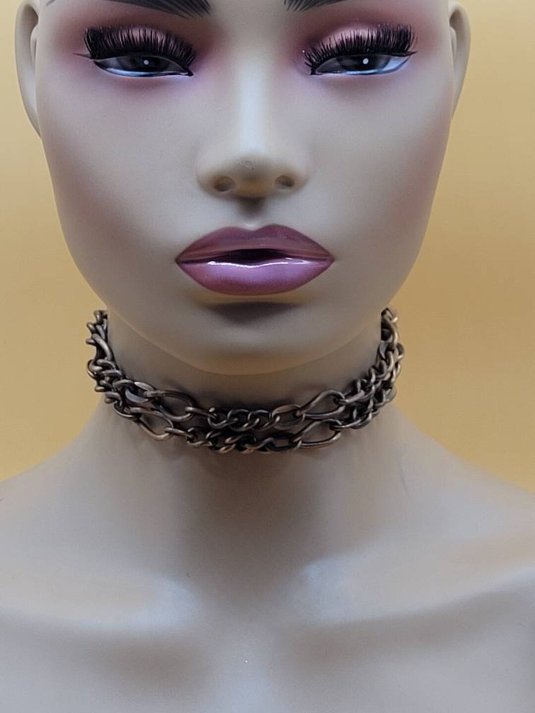 Vintage Solid Copper Chunky Chain Necklace Etsy